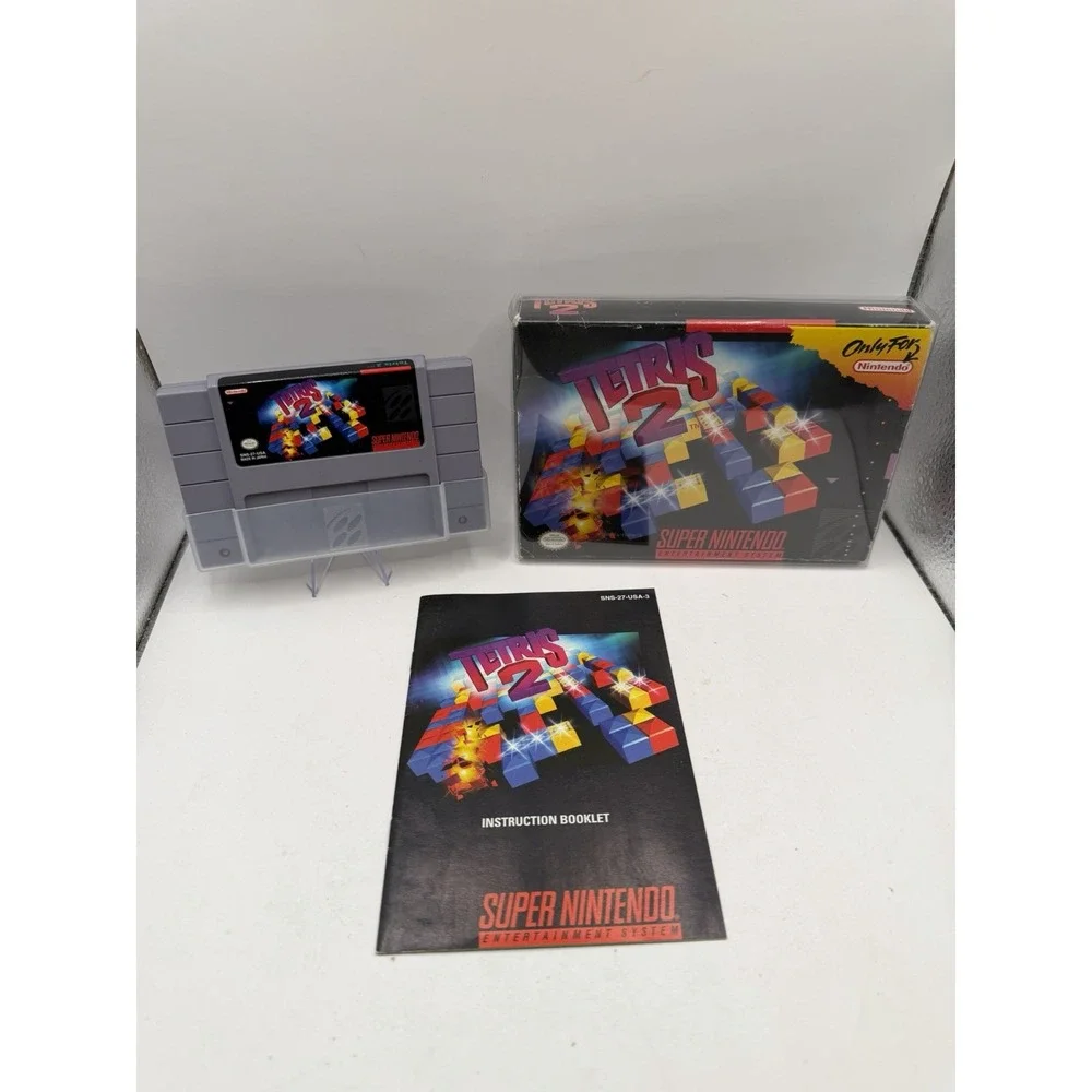 Tetris 2 SNES Super Nintendo Complete CIB Fast Shipping